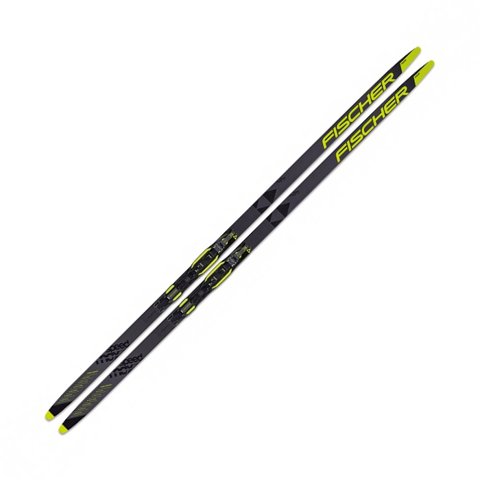 Лыжи беговые FISCHER Twin Skin Carbоn Jr. IFP (черный/желтый)