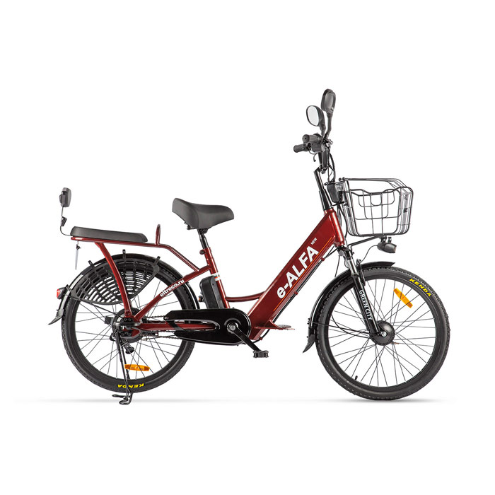 Электровелосипед GREEN CITY e-ALFA new 350 Wh (коричневый) (2020)