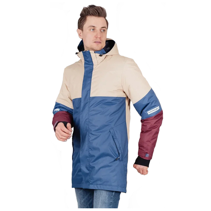 Куртка утепленная NORDSKI Casual (бежевый/синий)