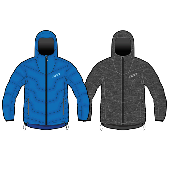 Куртка утепленная KV+ Seefeld (two sides, padded) (серый/голубой)