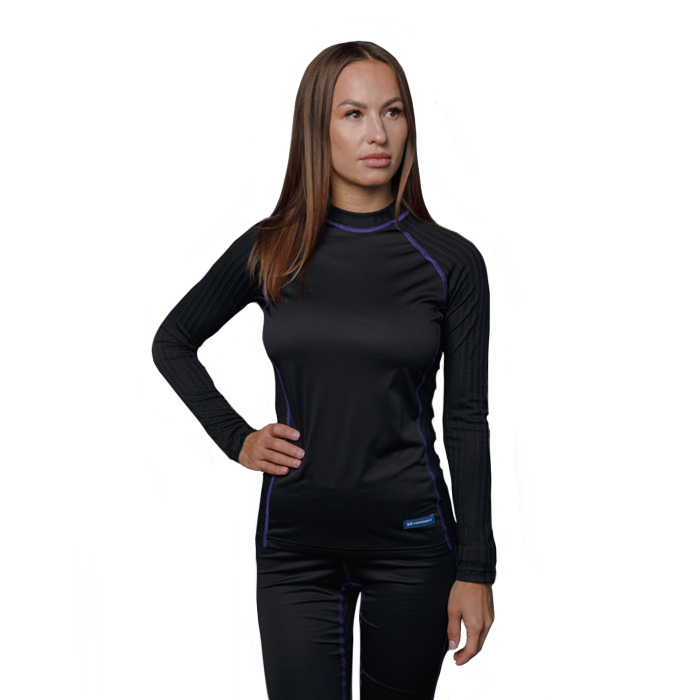 Термобелье женское (верх) NORDSKI Active Pro WS (черный/серый)