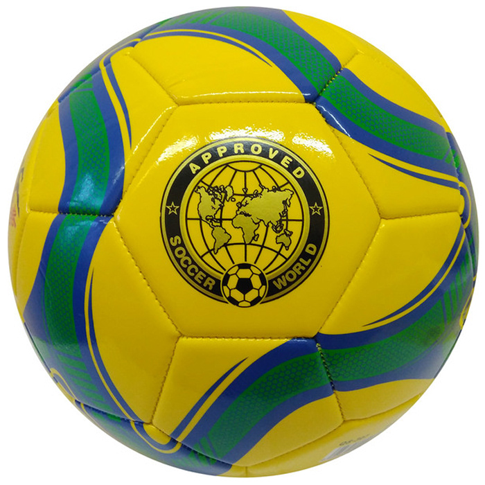 Мяч футбольный MEIK (PVC 2.3, 340 гр., машинная сшивка) (желтый)