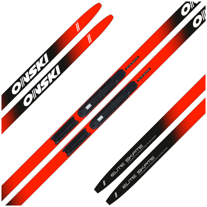 Лыжи беговые ONSKI Race Elite Skate IFP (красный/черный)