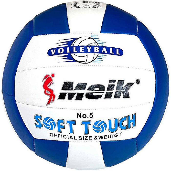 Мяч волейбольный MEIK (2-слоя, PVC 2.6, 280 гр., маш. сш.) (белый/синий)