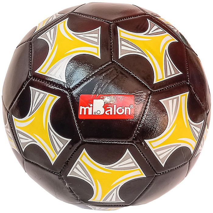 Мяч футбольный MIBALON (№5, 3-слоя  PVC 1.6, 280 гр) (коричневый/желтый)