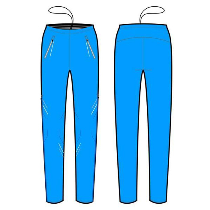 Брюки разминочные KV+ Premium pants full zip (голубой)