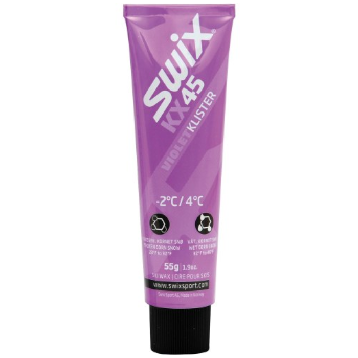 Мазь держания, жидкая SWIX KX45 Violet klister (со скребком) (-2°С +4°С) 55 г.