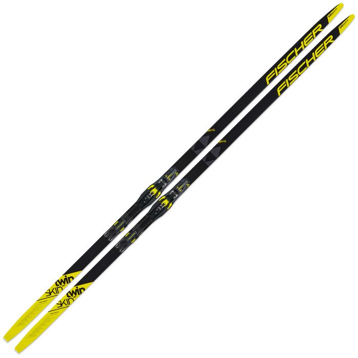 Лыжи беговые FISCHER Twin Skin Pro Xtra Stiff (черный/желтый)