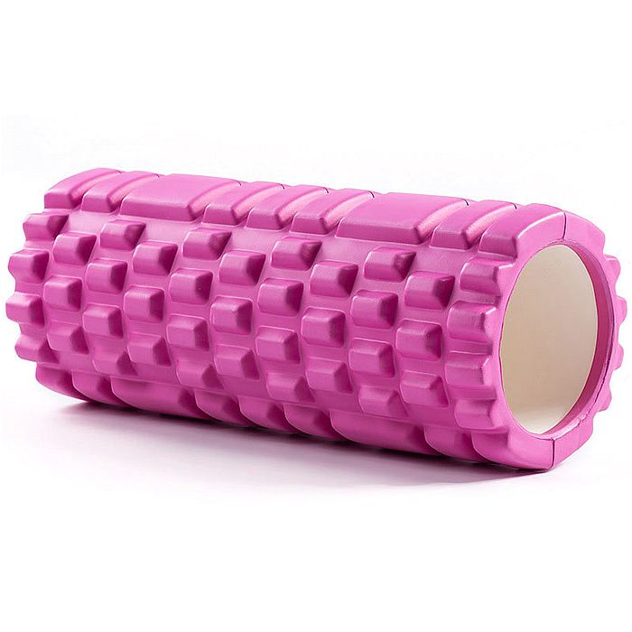 Ролик для йоги SPORTEX массажный 33х15 см (ЭВА/АБС) (розовый)