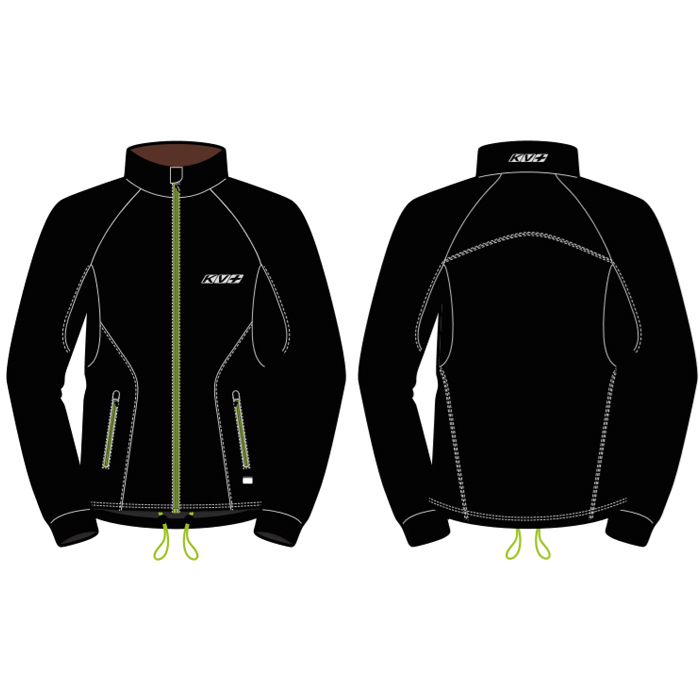 Куртка разминочная KV+ Cross Bib & Brace (pro-wind-tech fabric) (черный/зеленый)