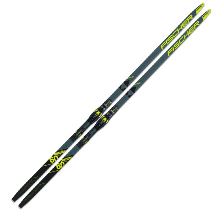 Лыжи беговые FISCHER Aerolite 60 Classic IFP (черный/желтый) (V)