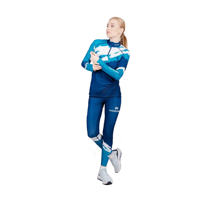 Костюм гоночный NORDSKI Premium (голубой/синий/белый)