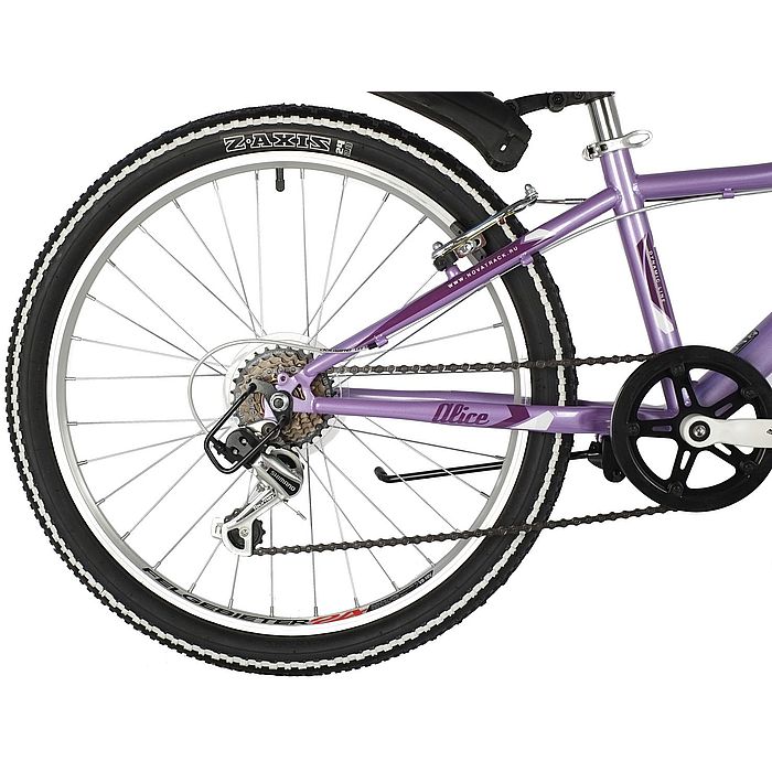 Велосипед NOVATRACK Alice 24&quot;, Steel, V-Brake, 6-Speed (лиловый) (2021)