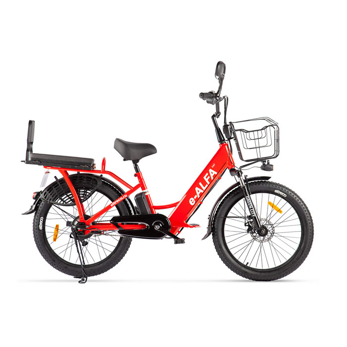 Электровелосипед GREEN CITY e-ALFA Fat 500 Wh (красный) (2020)