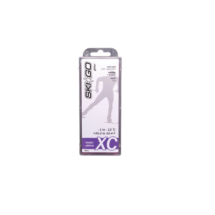 Парафин углеводородный SKIGO XC Glider Violet (сервисный, для абразивн. снега) (-1°С -12°С) 6х60 г.