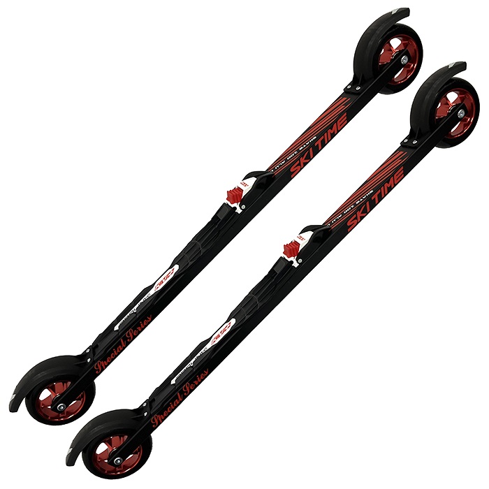 Лыжероллеры с креплениями SKI TIME Коньковые (720/N3/100х24) (черный)