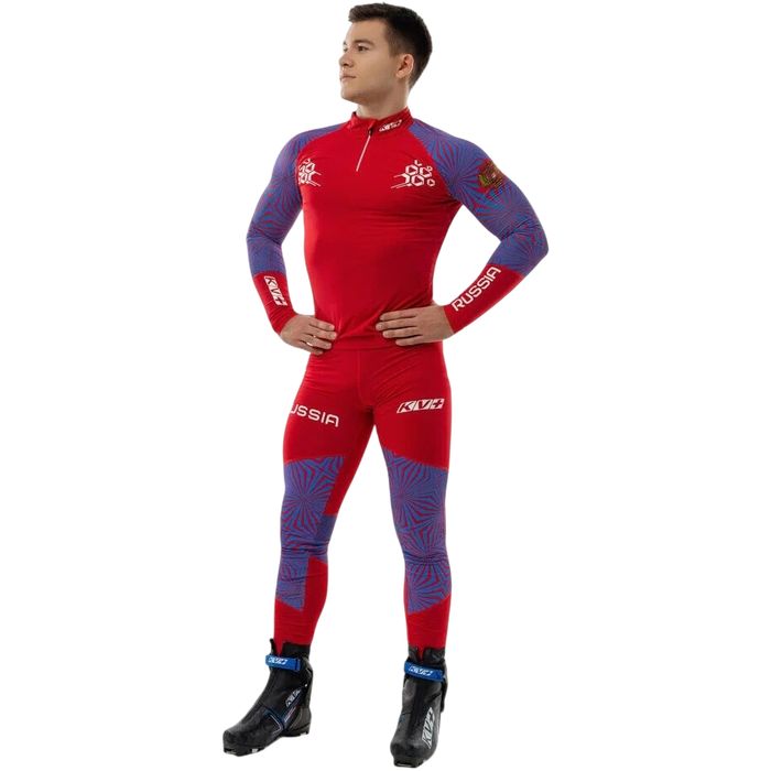Комбинезон раздельный KV+ Lahti Two Pieces Suit (Lycra) (голубой/красный)