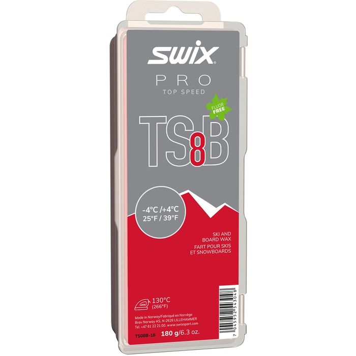 Парафин углеводородный SWIX TS8 Black (+4°С -4°С) 180 г.