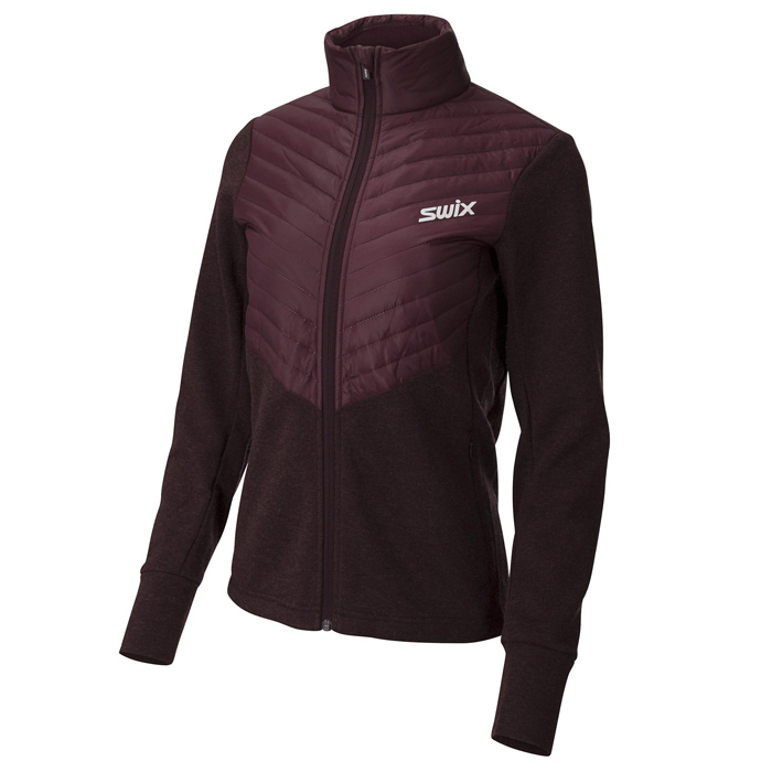 Свитер женский SWIX Blizzard Hybrid (бордовый)