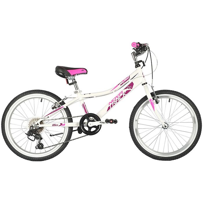 Велосипед NOVATRACK Alice 20", Steel, V-Brake, 6-Speed (белый) (2021)