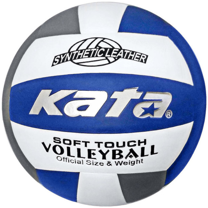 Мяч волейбольный KATA (PU 2.5, 280 гр, клееный) (синий/белый)