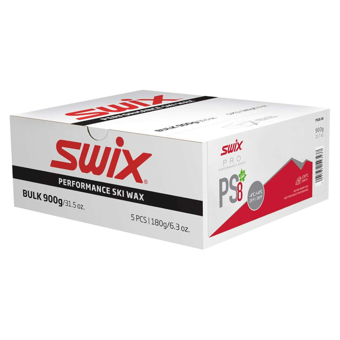 Парафин углеводородный SWIX PS8 Red (+4°С -4°С) 900 г. (5х180 г.)
