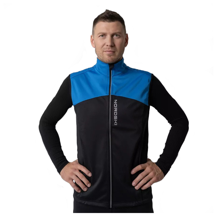 Жилет разминочный NORDSKI Active (синий/черный)