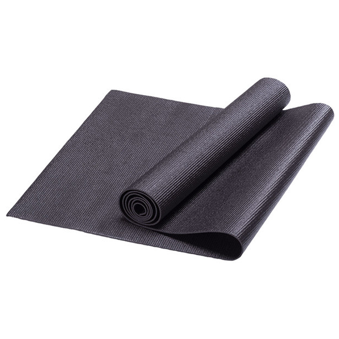 Коврик для йоги SPORTEX (PVC 173x61x0,5 см) (черный)