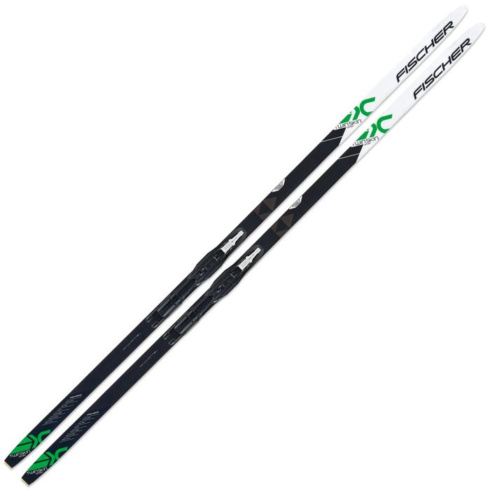 Лыжи беговые FISCHER Twin Skin Sport IFP (черный/белый)