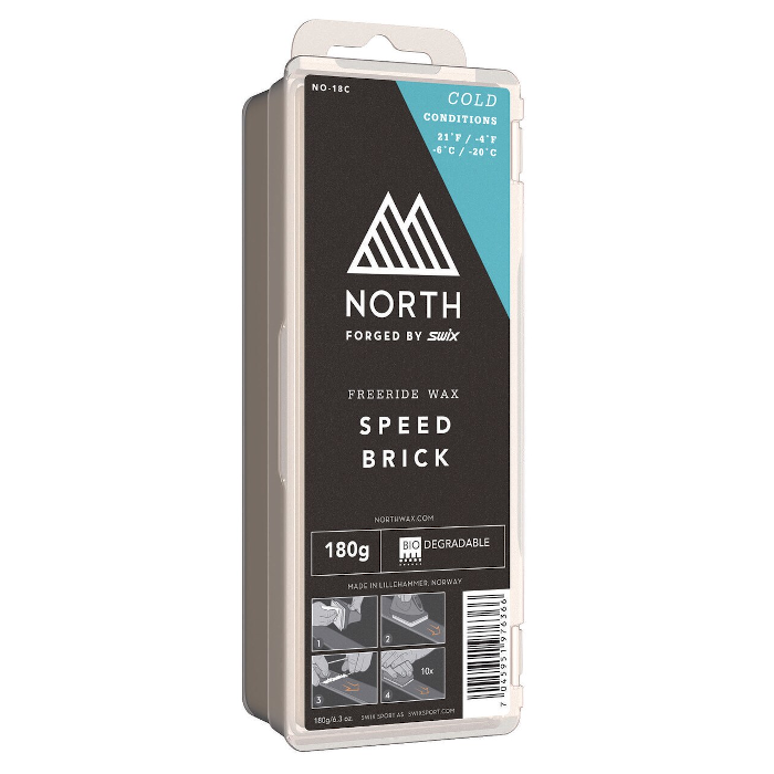 Парафин углеводородный SWIX NO-18C North Speed Brick Cold (парафин "холодный") (-6°С -20°С) 180 г.