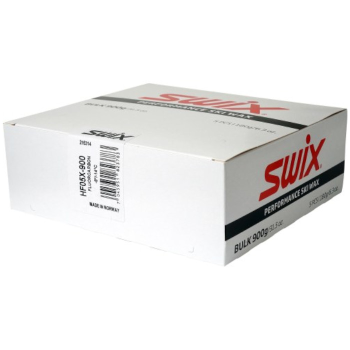 Парафин высокофтористый SWIX HF5X Turquoise (-8°С -14°С) 5х180 г.
