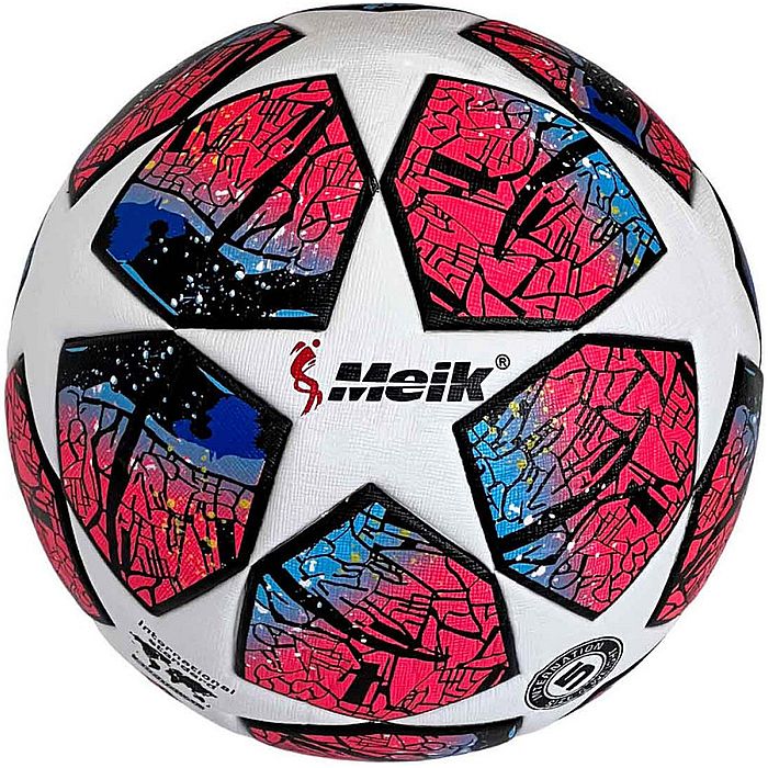 Мяч футбольный MEIK (№5, ТПУ 3,0 мм, 425 гр., термосшивка) (красный/белый)