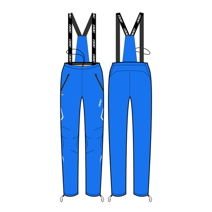 Брюки разминочные KV+ Cross Pants Unisex bib & brace (синий)