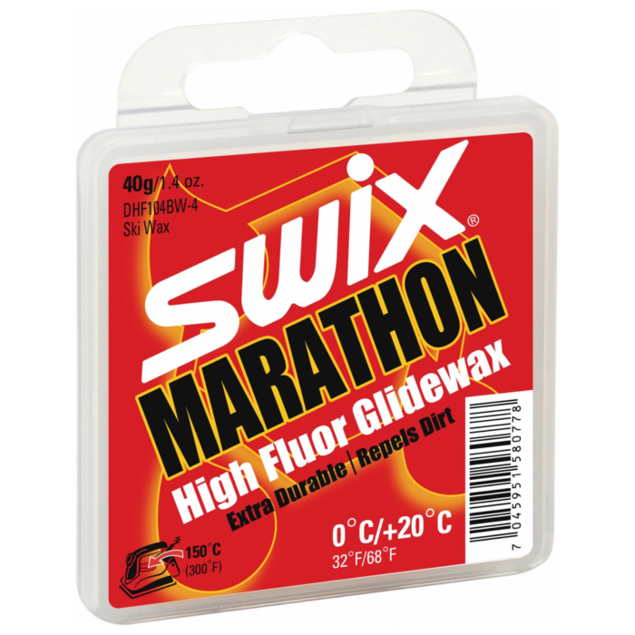 Парафин высокофтористый SWIX DHF104BW Marathon (0°С +20°С) 40 г.