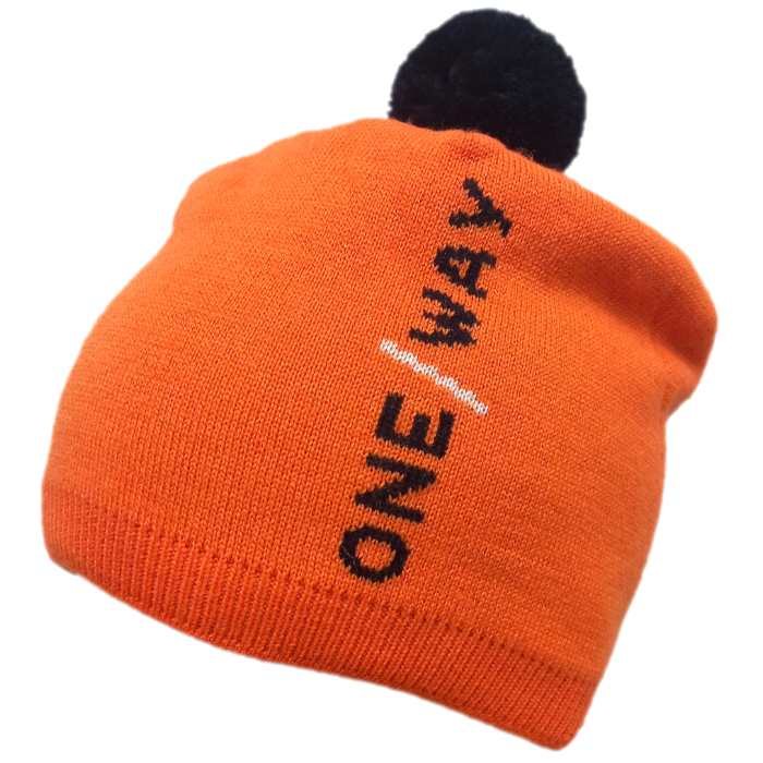 Шапка ONEWAY Flame (помпон) (оранжевый)