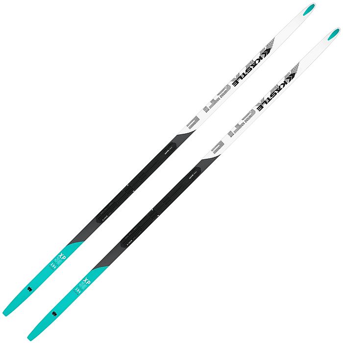 Лыжи беговые KASTLE XP30 SK Plus (Medium) (черный/бирюзовый)