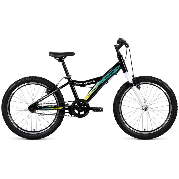 Велосипед FORWARD Comanche 20 1.0 (черный/зеленый) (2019)