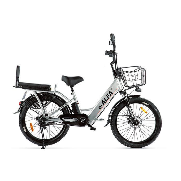 Электровелосипед GREEN CITY e-ALFA Fat 500 Wh (серебристый) (2020)