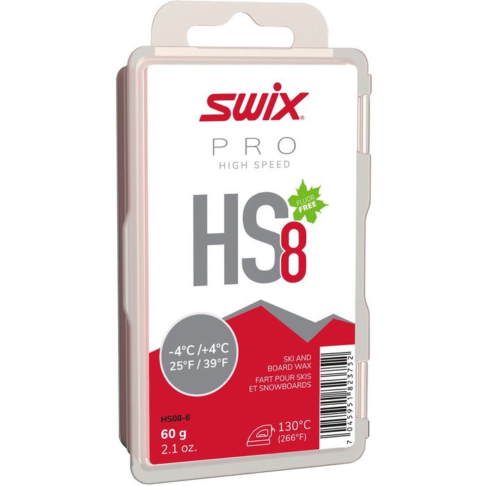 Парафин углеводородный SWIX HS8 Red (+4°С -4°С) 60 г.