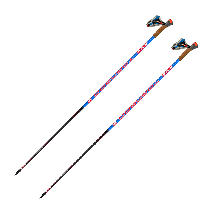 Лыжероллерные палки KV+ (21P003QR) Tornado Plus Falcon QCD (Карбон 100%) (голубой)