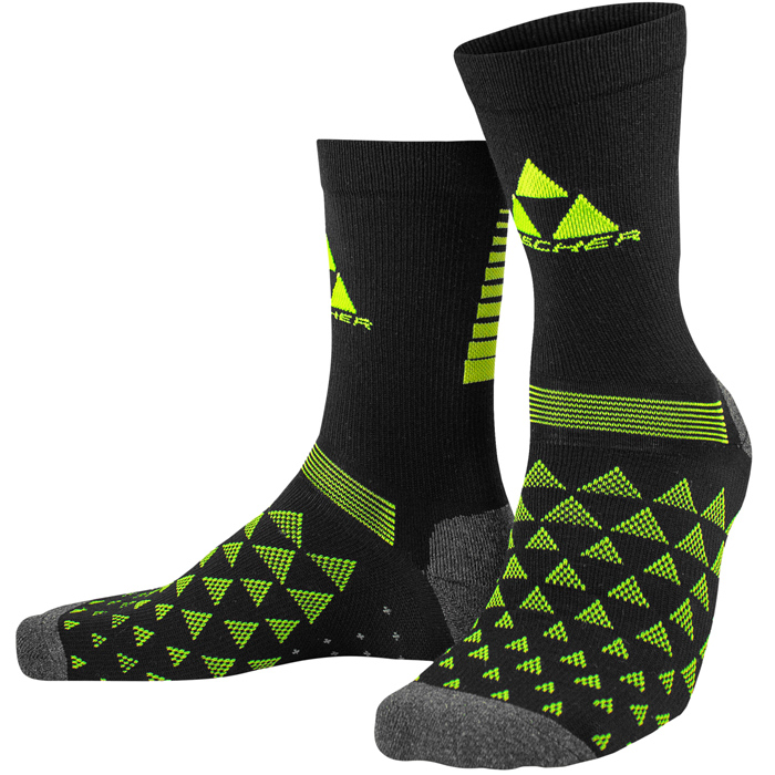 Носки лыжные FISCHER Nordic (черный/зеленый)