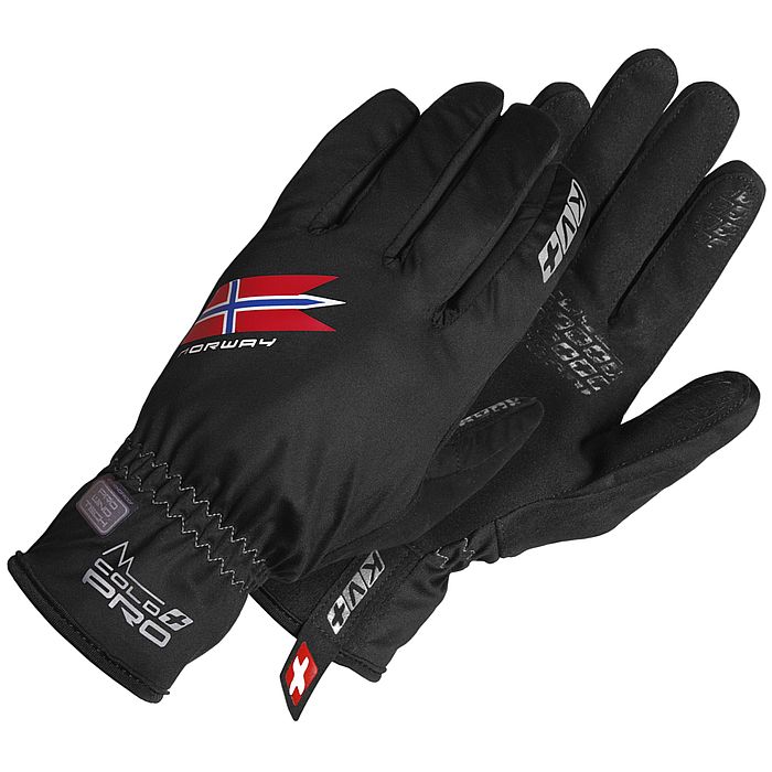 Перчатки лыжные KV+ Cold Pro (черный/красный)