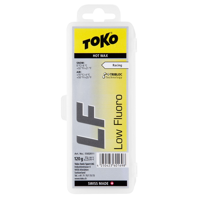 Парафин низкофтористый TOKO LF Tribloc Yellow (0°С -6°С) 120 г.