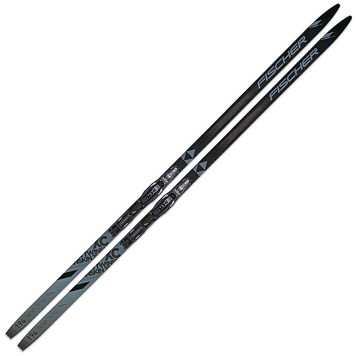 Лыжи беговые FISCHER Twin Skin Pоwer Stiff EF IFP (черный/серый)