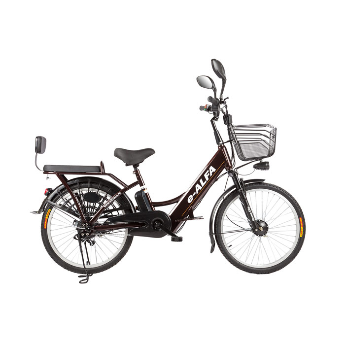 Электровелосипед ELTRECO e-ALFA 350 Wh (т.коричневый) (2019)