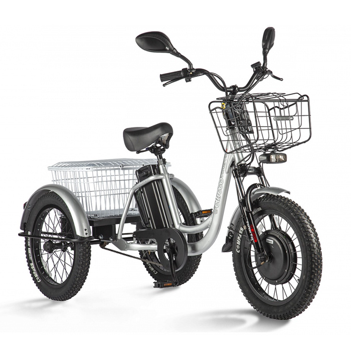 Трицикл ELTRECO Porter Fat 500 (серебристый) (2021)