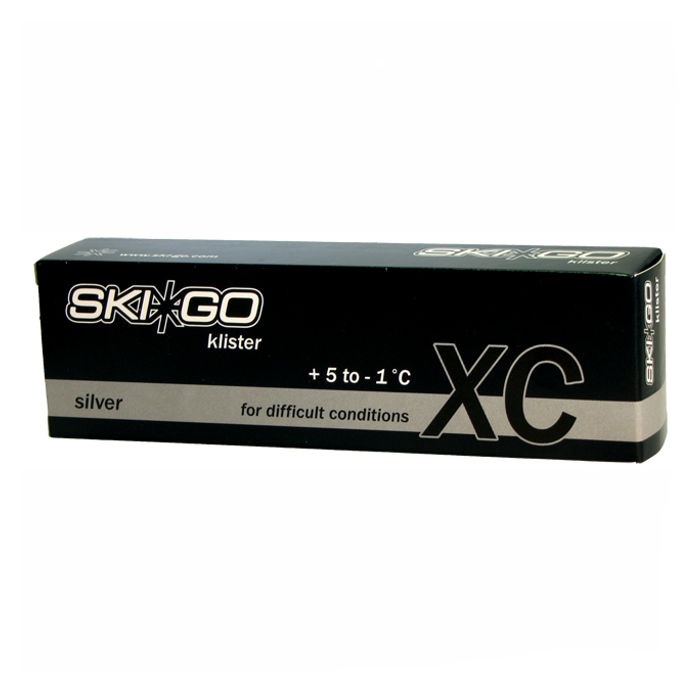 Мазь держания, жидкая SKIGO XC Klister Silver (для мокрого снега, грязной лыжни) (+5°С -1°С) 60 г.