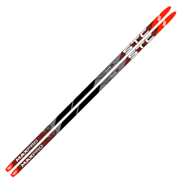 Лыжи беговые STC Max Pro NIS (красный/черный)