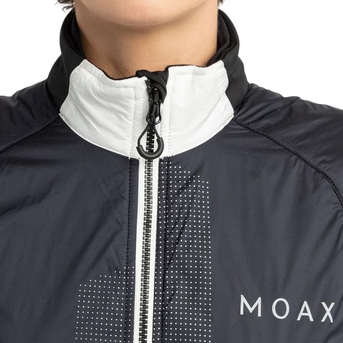 Куртка разминочная женская MOAX Tauri PRO Hybrid (черный/белый)