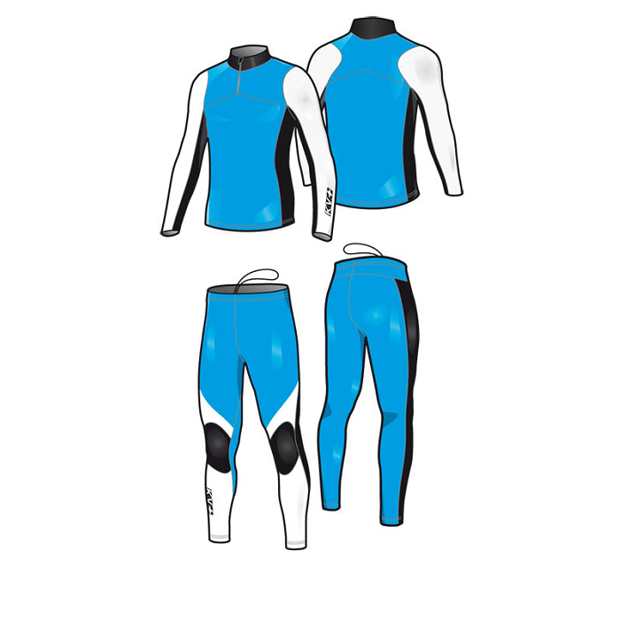 Комбинезон раздельный KV+ Lahti Two Pieces Suit (Lycra) (синий/черный)